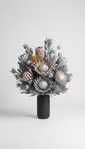 Monochrome protea statement bouquet